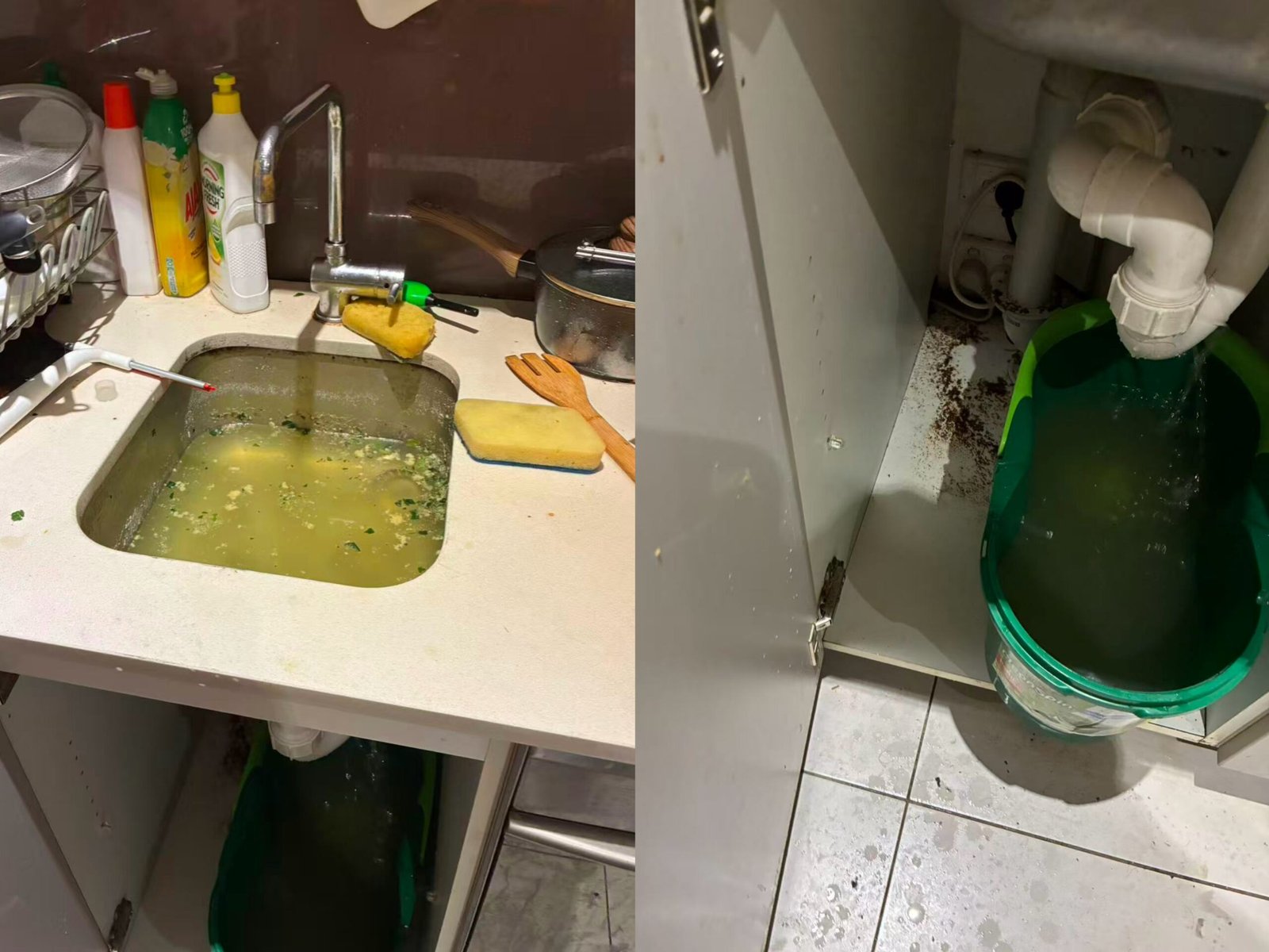 Blocked kitchen drain