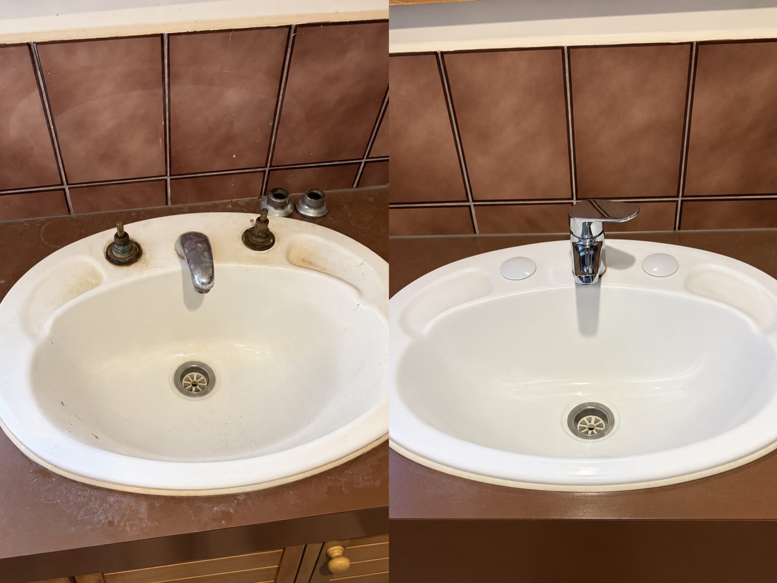 Bathroom basin mixer replacement