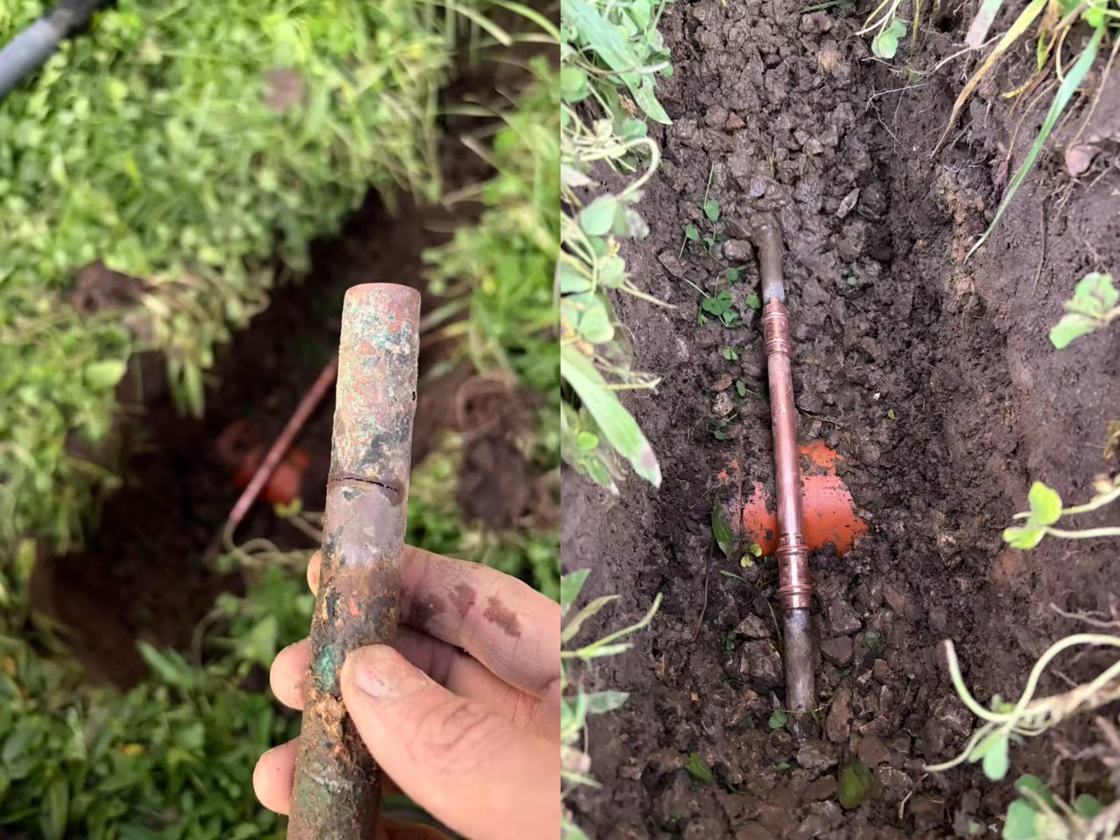 Concealed wall pipe leak
