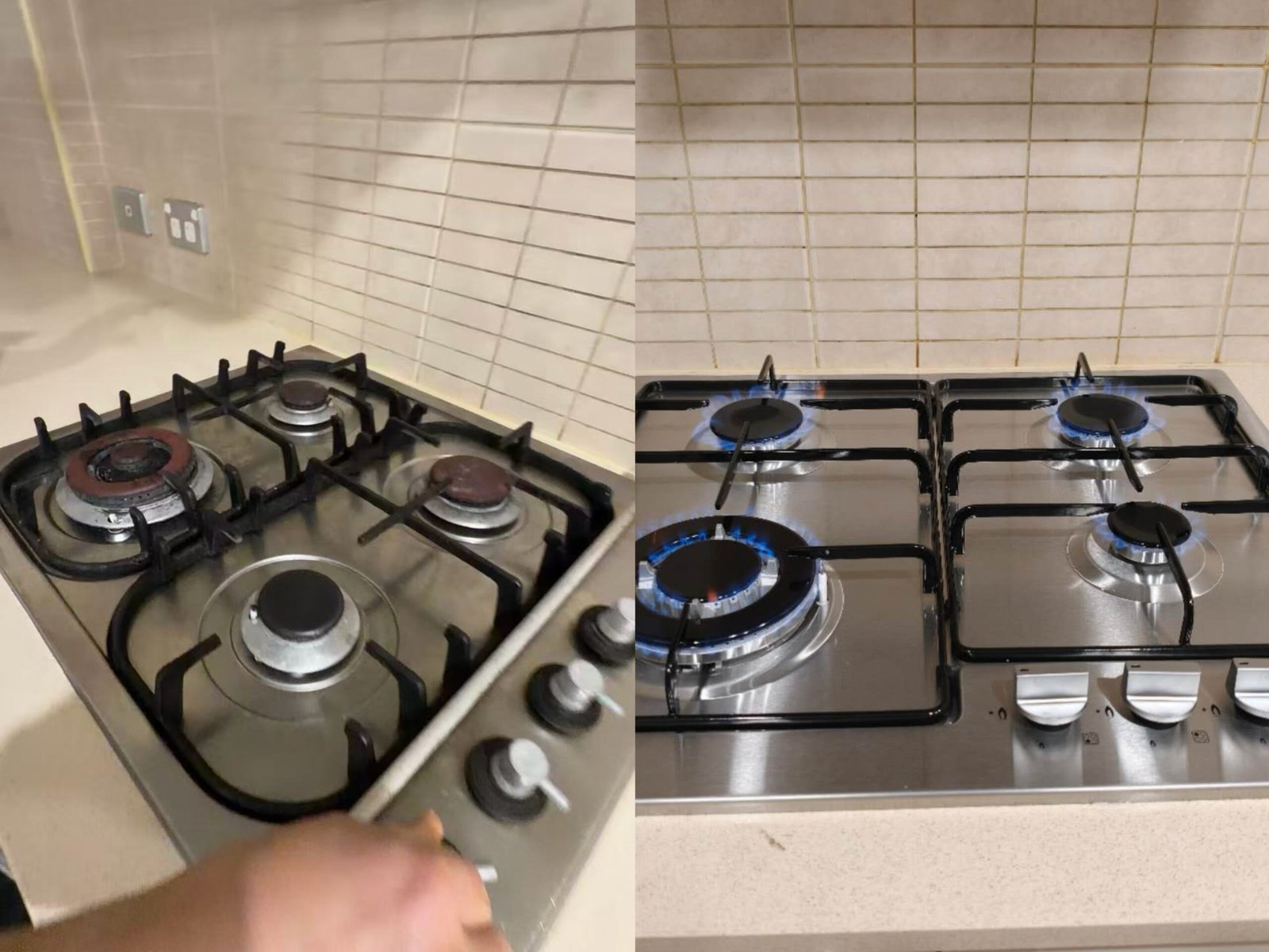 Gas cooktop installation